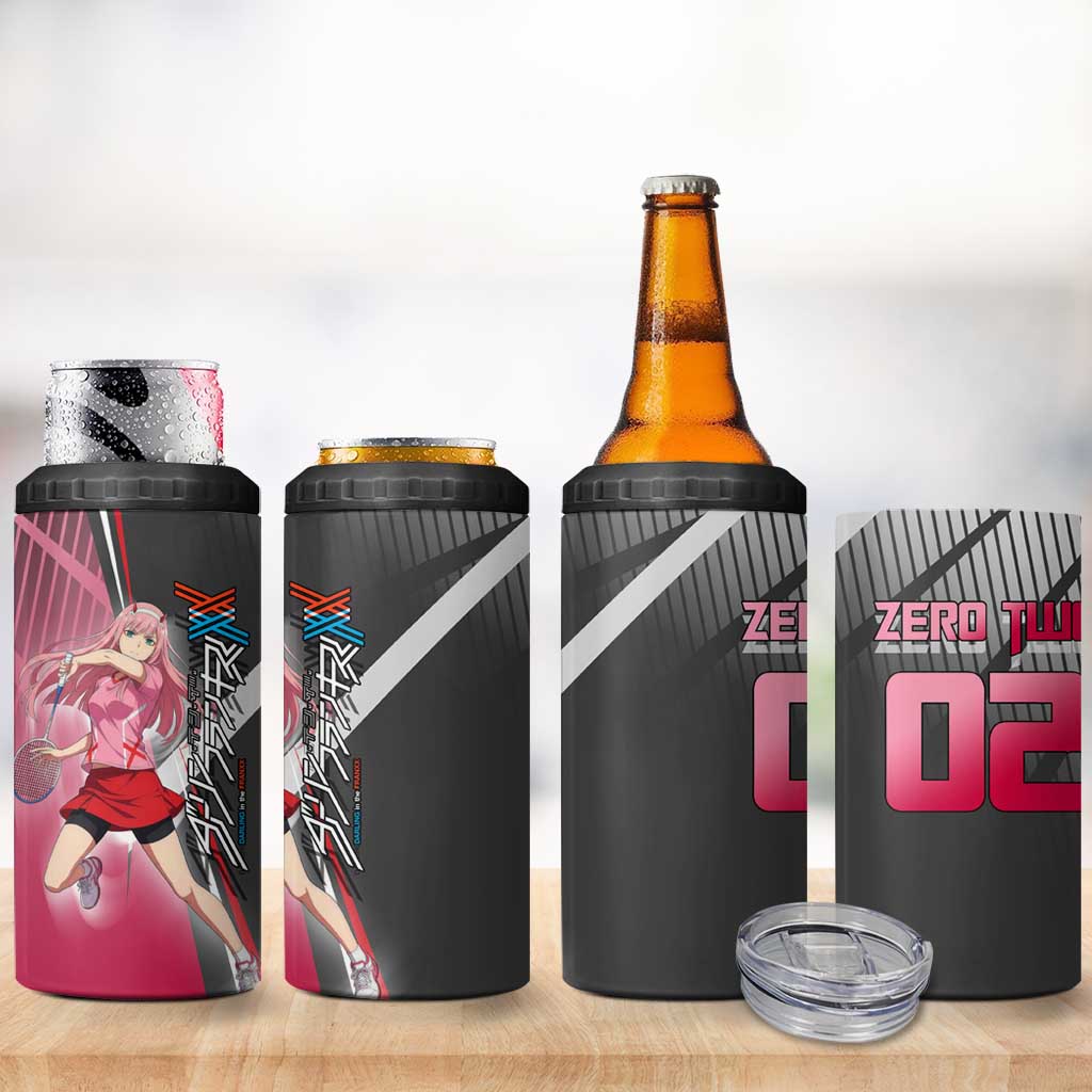 Zero Two 4 in 1 Can Cooler Tumbler Sci-Fi Anime Sports Crossover Style