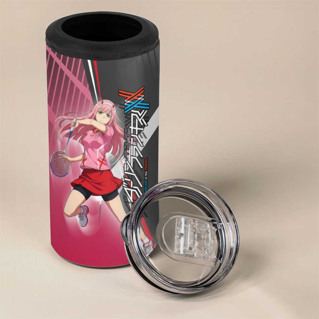 Zero Two 4 in 1 Can Cooler Tumbler Sci-Fi Anime Sports Crossover Style