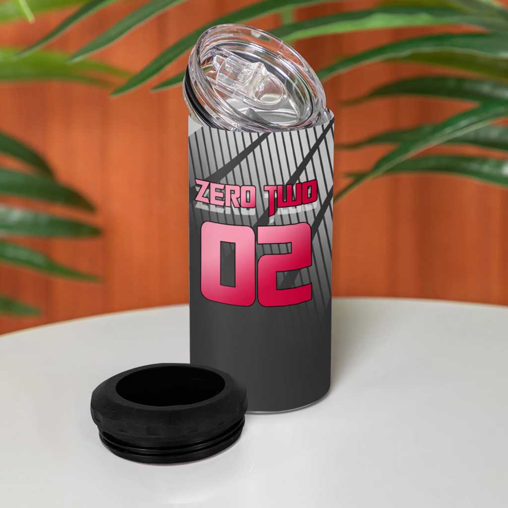 Zero Two 4 in 1 Can Cooler Tumbler Sci-Fi Anime Sports Crossover Style