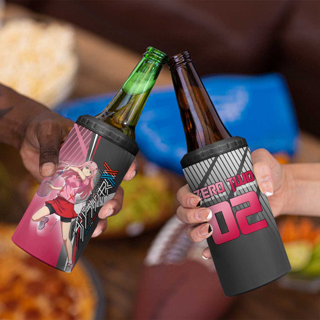 Zero Two 4 in 1 Can Cooler Tumbler Sci-Fi Anime Sports Crossover Style