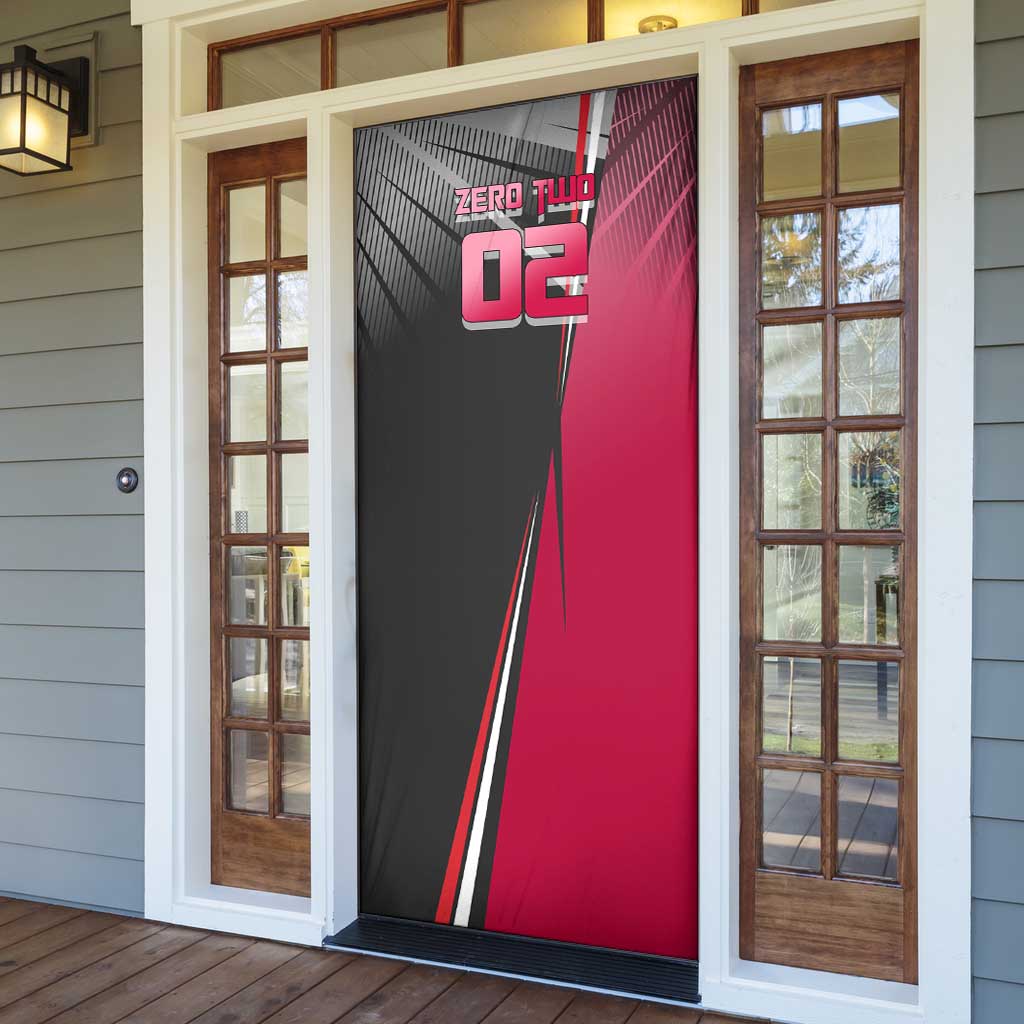 Zero Two Door Cover Sci-Fi Anime Sports Crossover Style