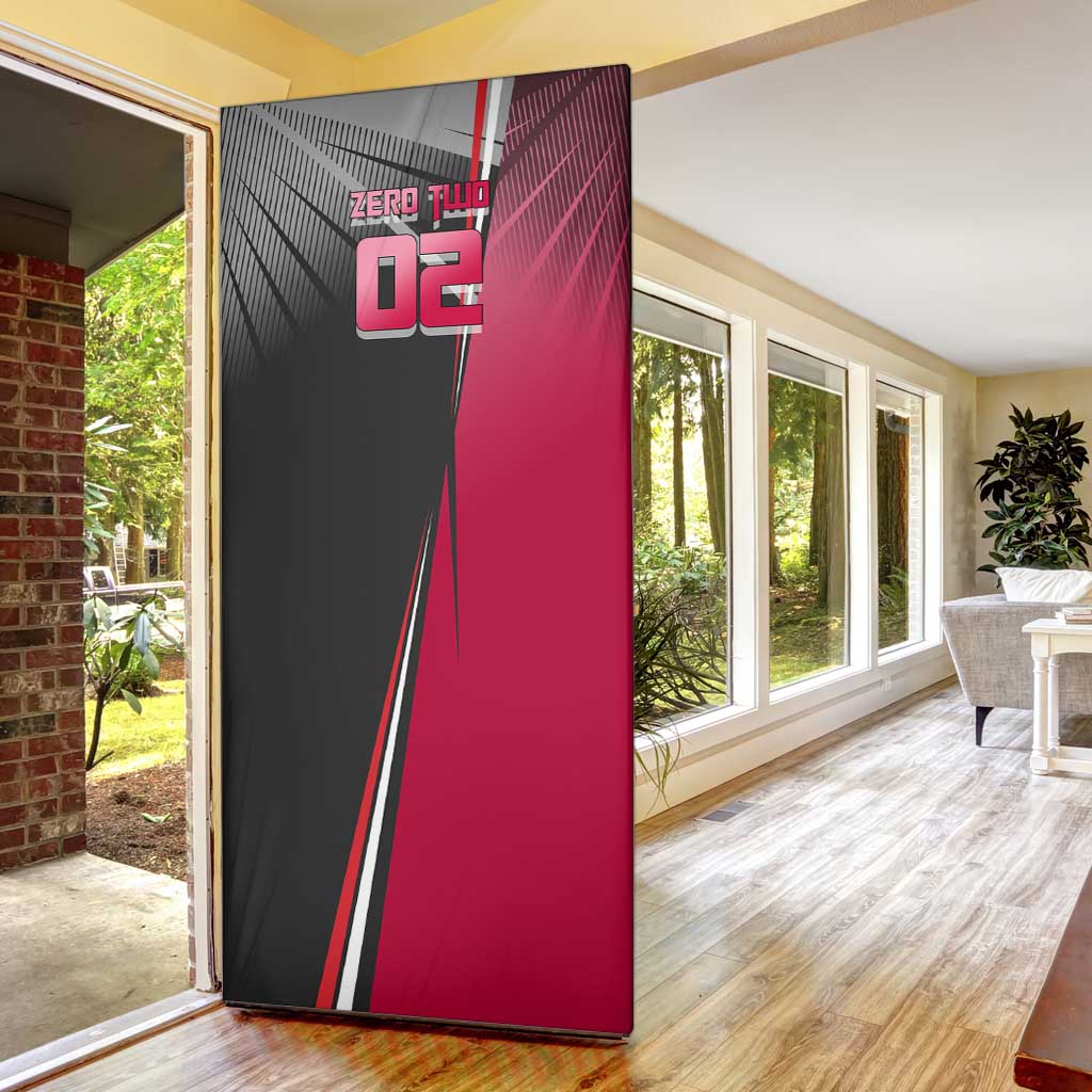 Zero Two Door Cover Sci-Fi Anime Sports Crossover Style