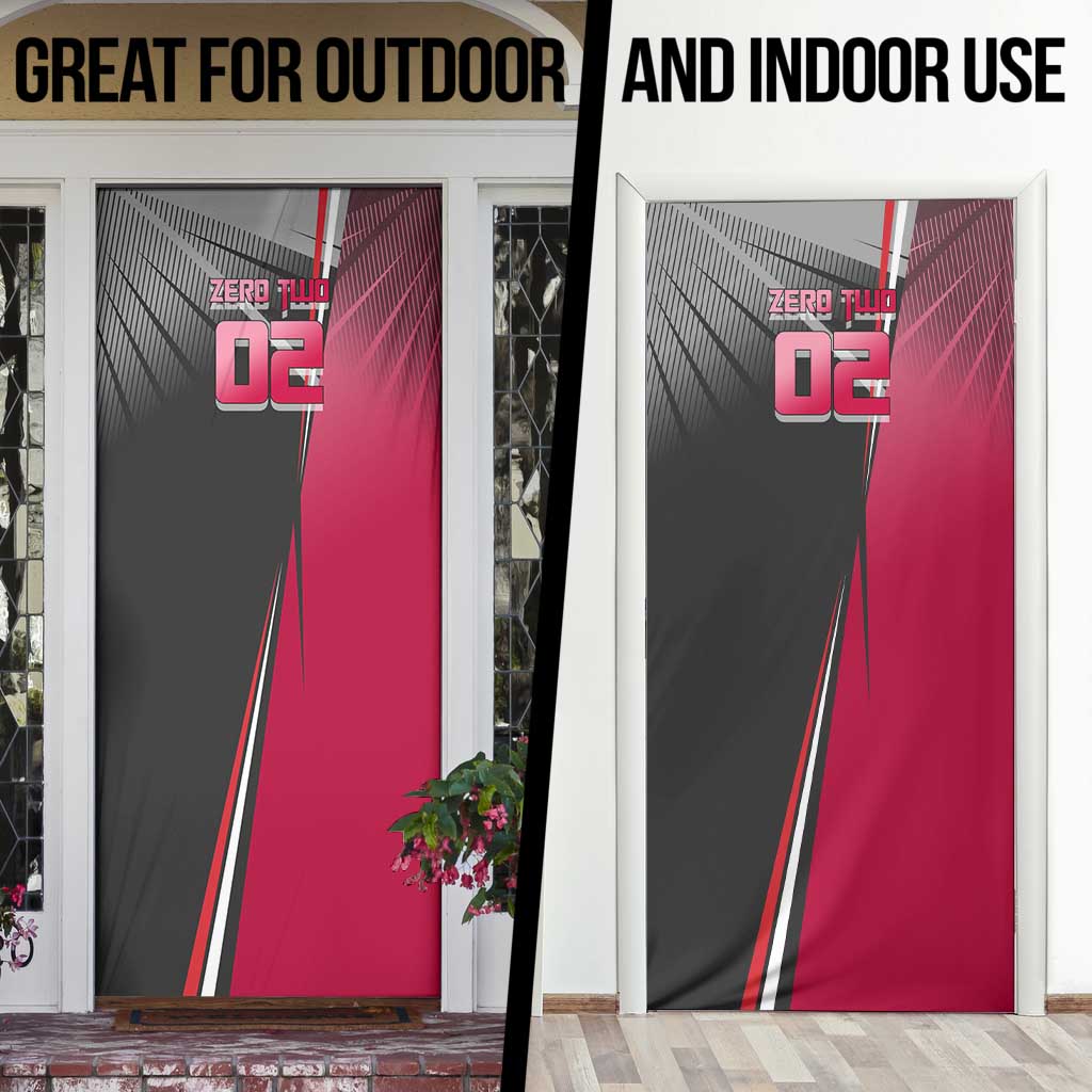 Zero Two Door Cover Sci-Fi Anime Sports Crossover Style