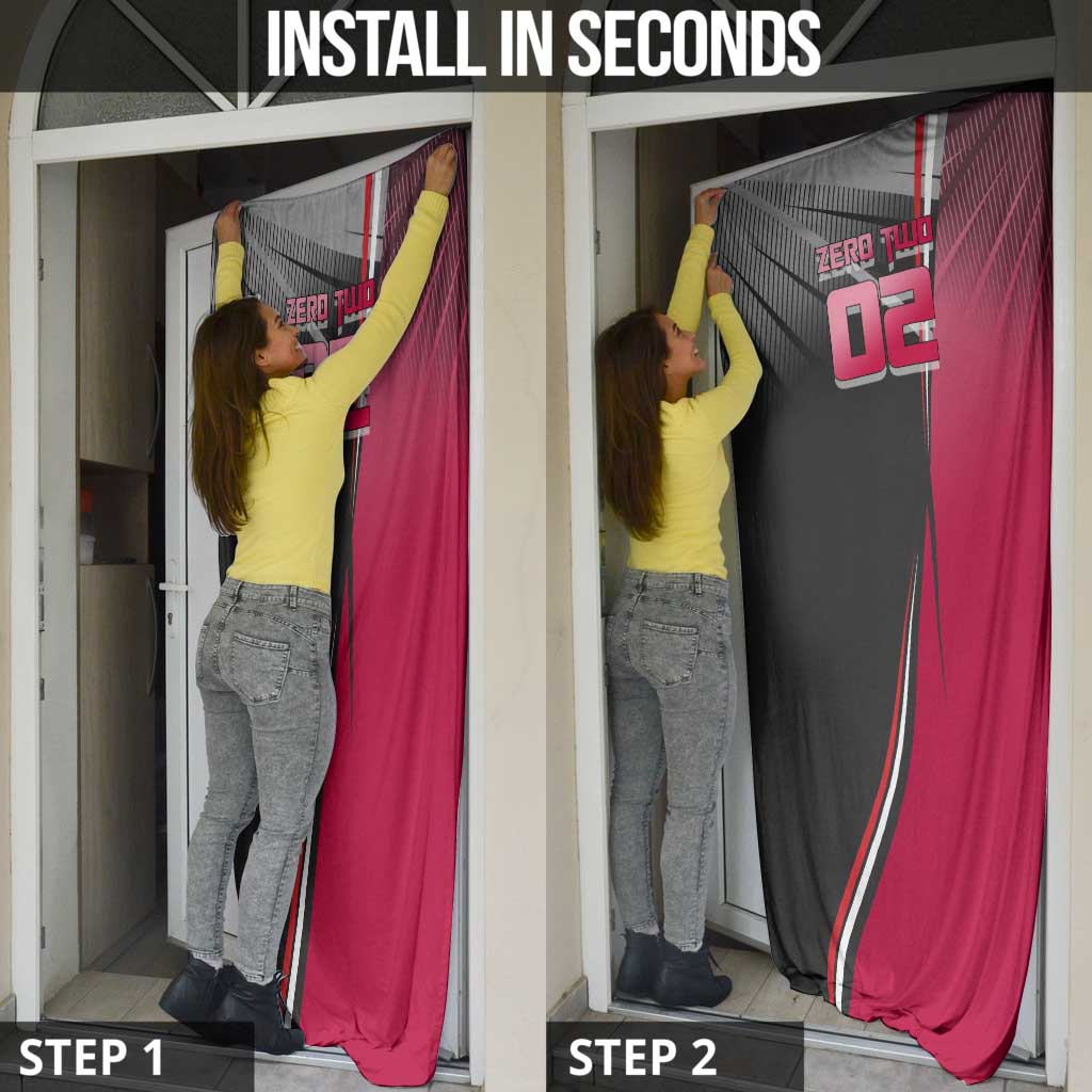 Zero Two Door Cover Sci-Fi Anime Sports Crossover Style