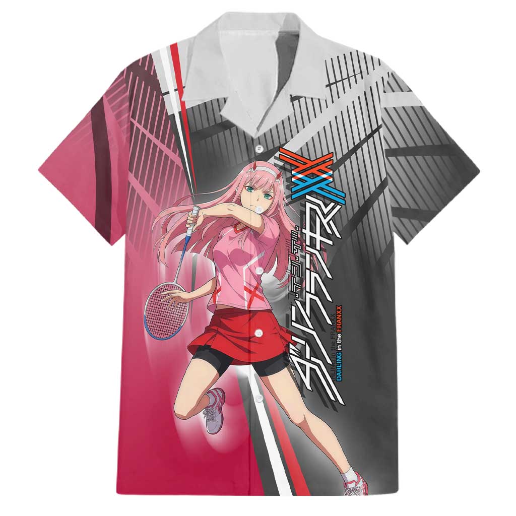 Zero Two Family Matching Puletasi and Hawaiian Shirt Sci-Fi Anime Sports Crossover Style