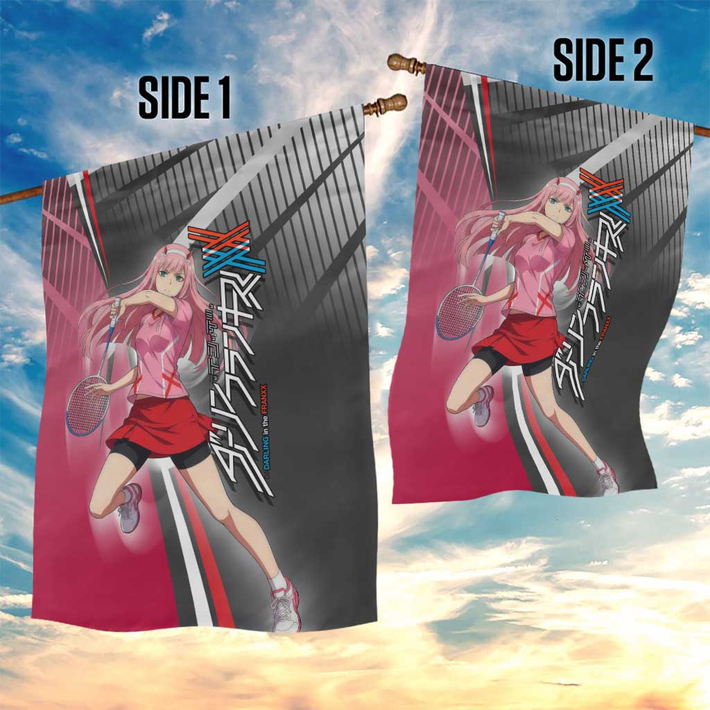 Zero Two Garden Flag Sci-Fi Anime Sports Crossover Style