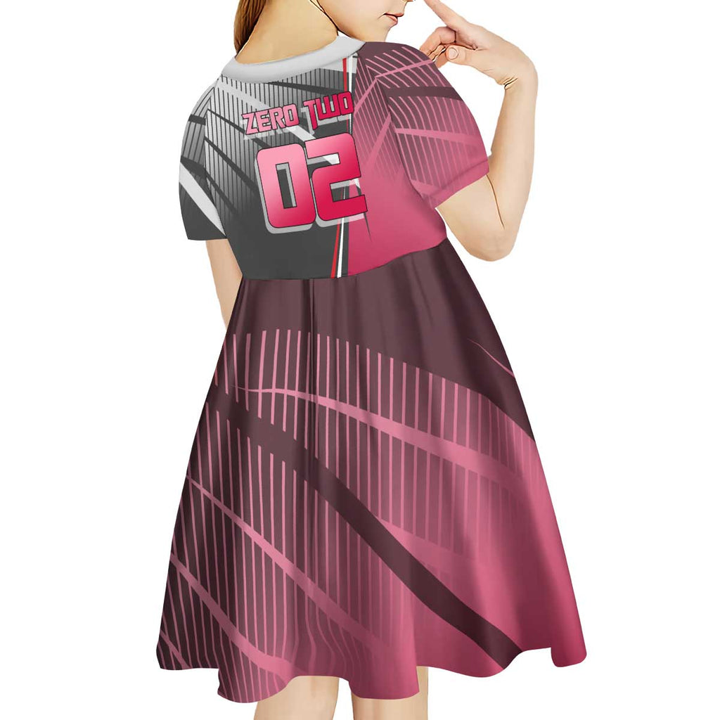 Zero Two Kid Short Sleeve Dress Sci-Fi Anime Sports Crossover Style