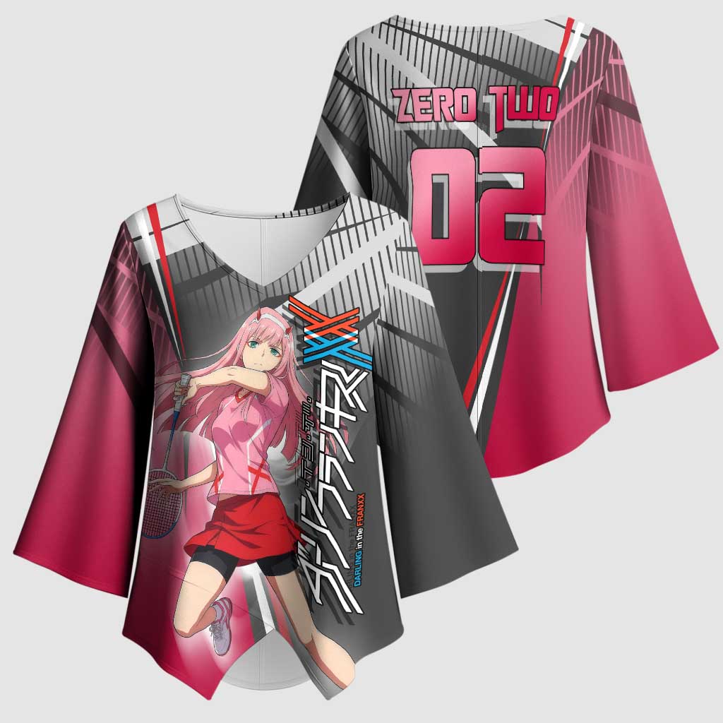 Zero Two Kimono Sleeve Blouse Sci-Fi Anime Sports Crossover Style