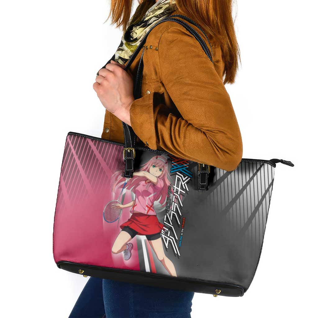 Zero Two Leather Tote Bag Sci-Fi Anime Sports Crossover Style