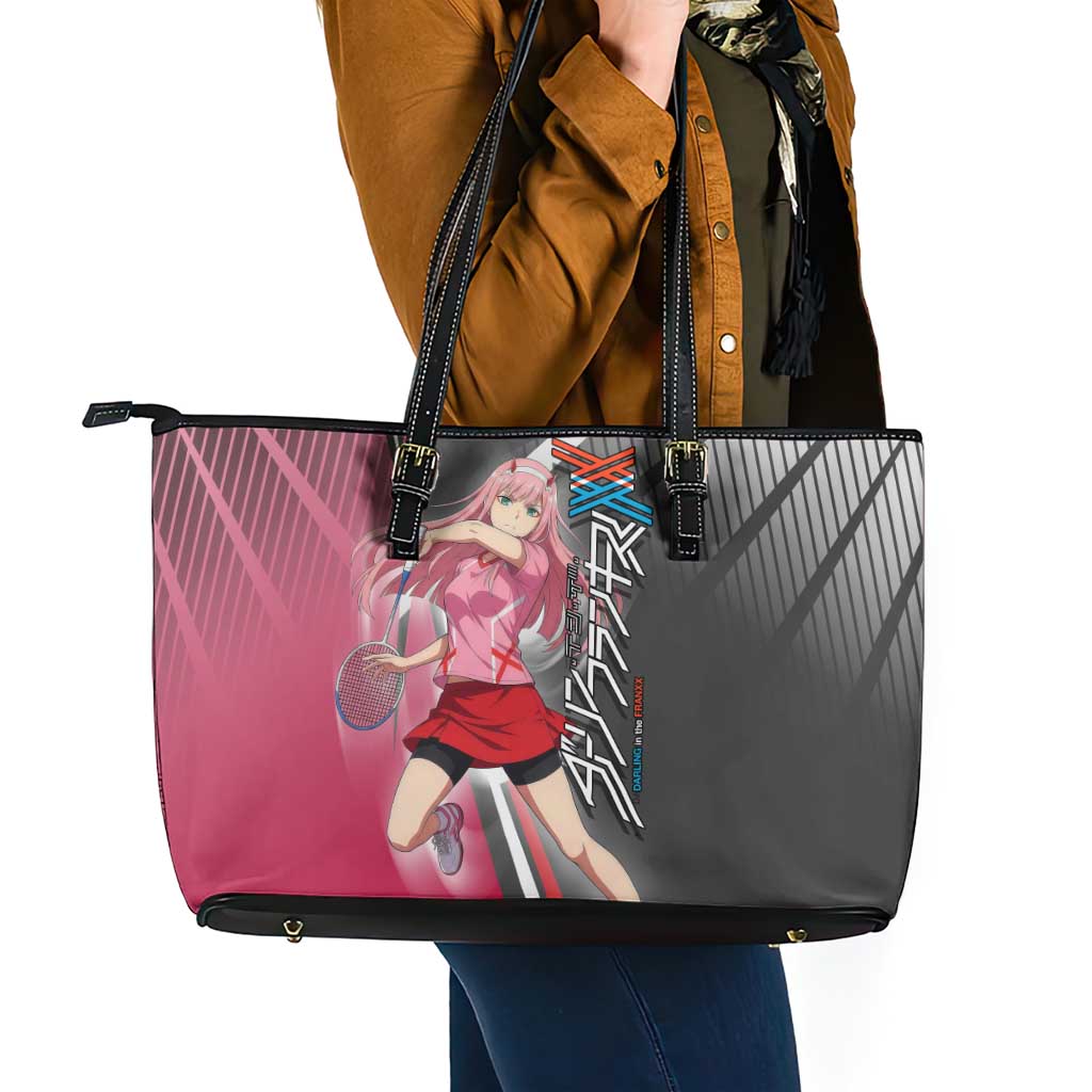 Zero Two Leather Tote Bag Sci-Fi Anime Sports Crossover Style