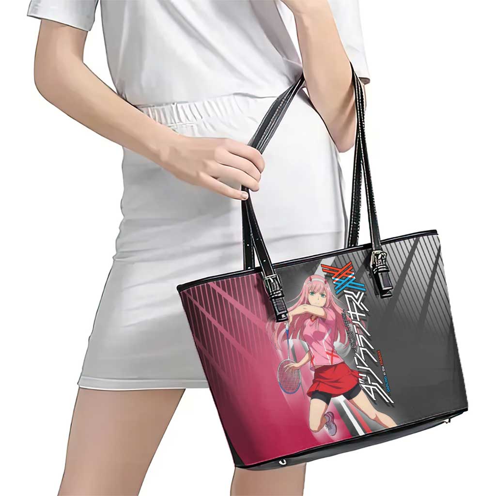 Zero Two Leather Tote Bag Sci-Fi Anime Sports Crossover Style