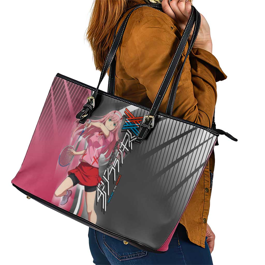 Zero Two Leather Tote Bag Sci-Fi Anime Sports Crossover Style