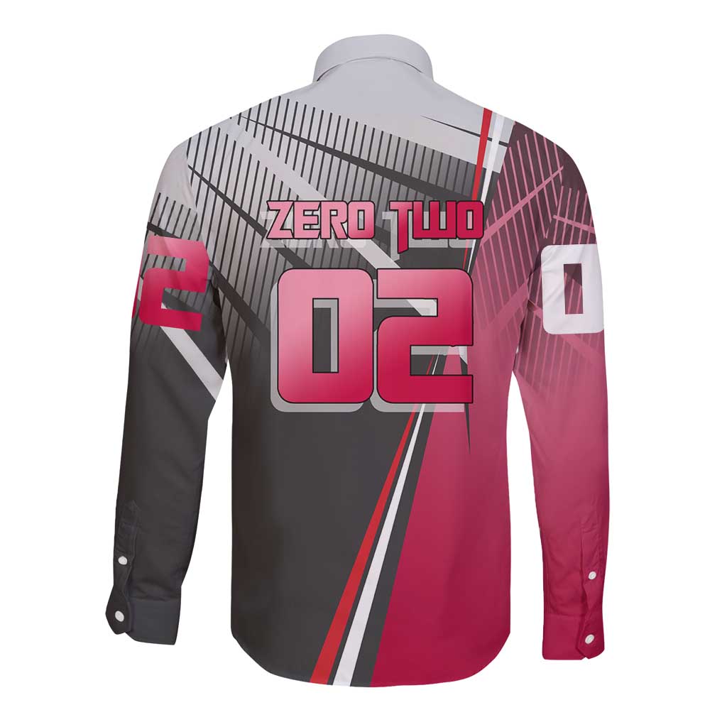 Zero Two Long Sleeve Button Shirt Sci-Fi Anime Sports Crossover Style