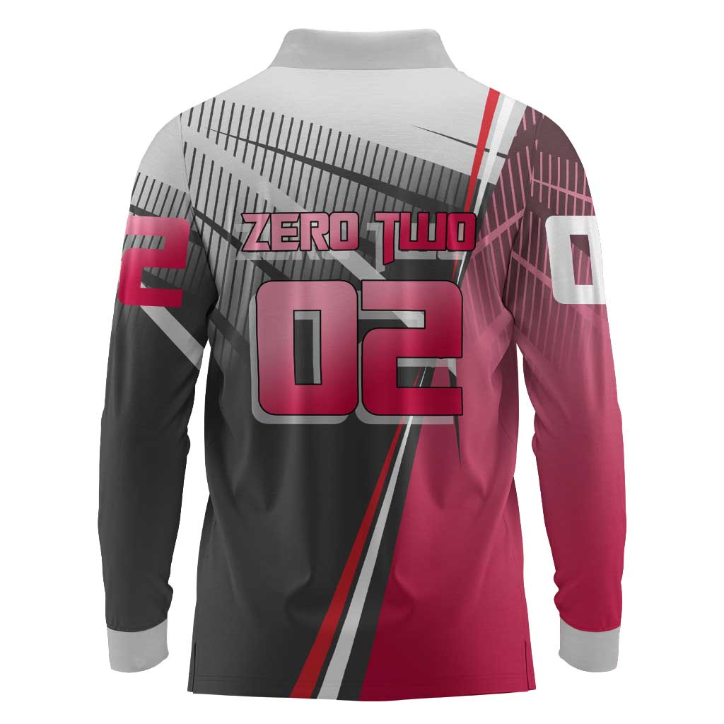 Zero Two Long Sleeve Polo Shirt Sci-Fi Anime Sports Crossover Style