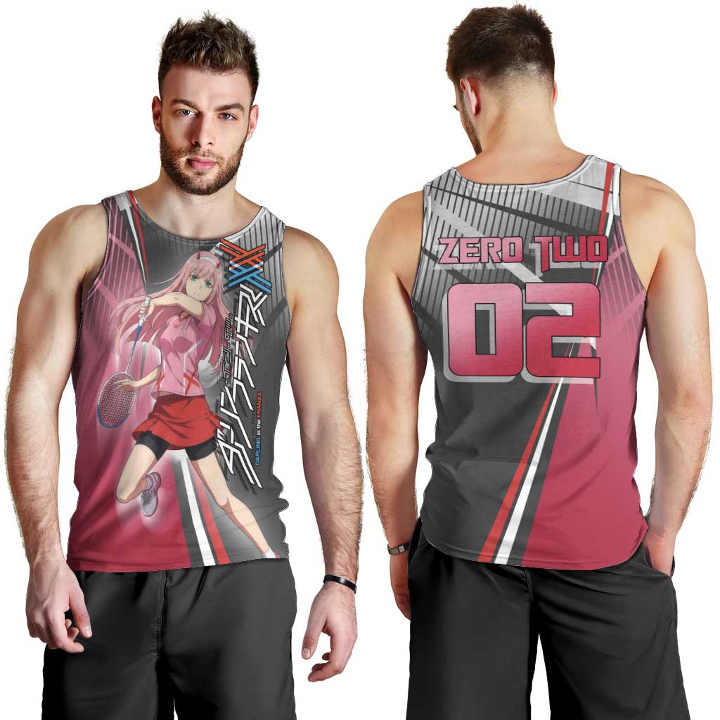 Zero Two Men Tank Top Sci-Fi Anime Sports Crossover Style
