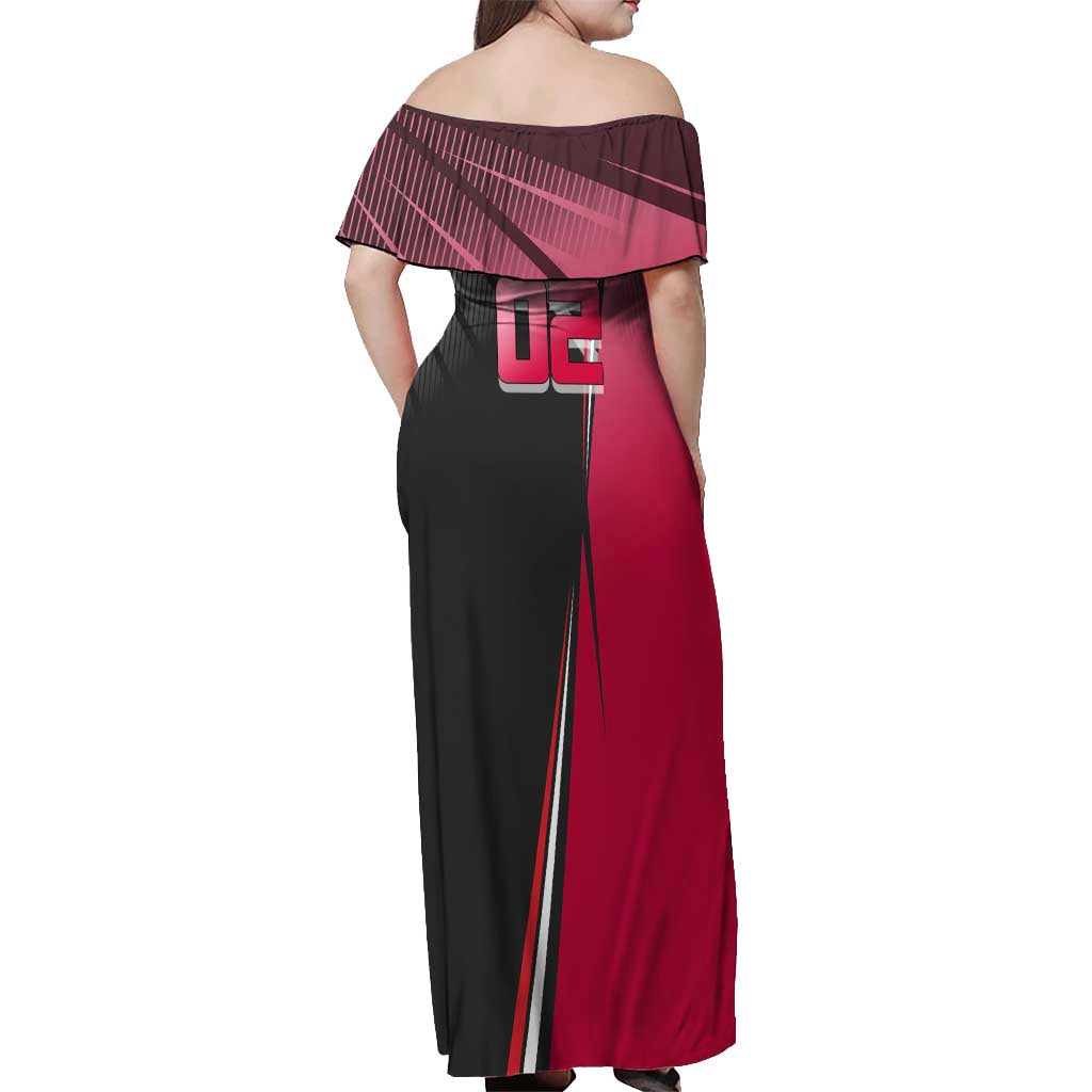 Zero Two Off Shoulder Maxi Dress Sci-Fi Anime Sports Crossover Style