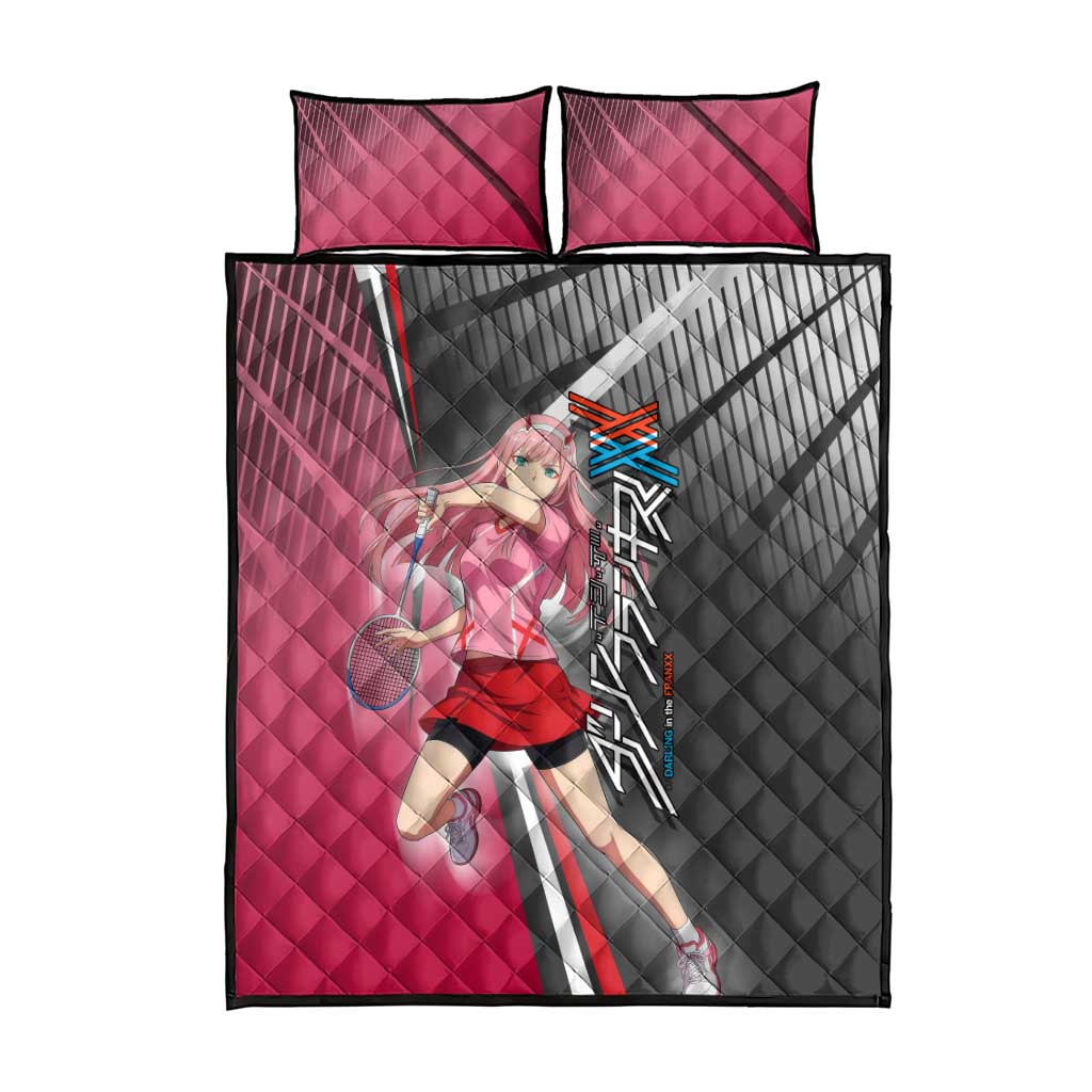 Zero Two Quilt Bed Set Sci-Fi Anime Sports Crossover Style