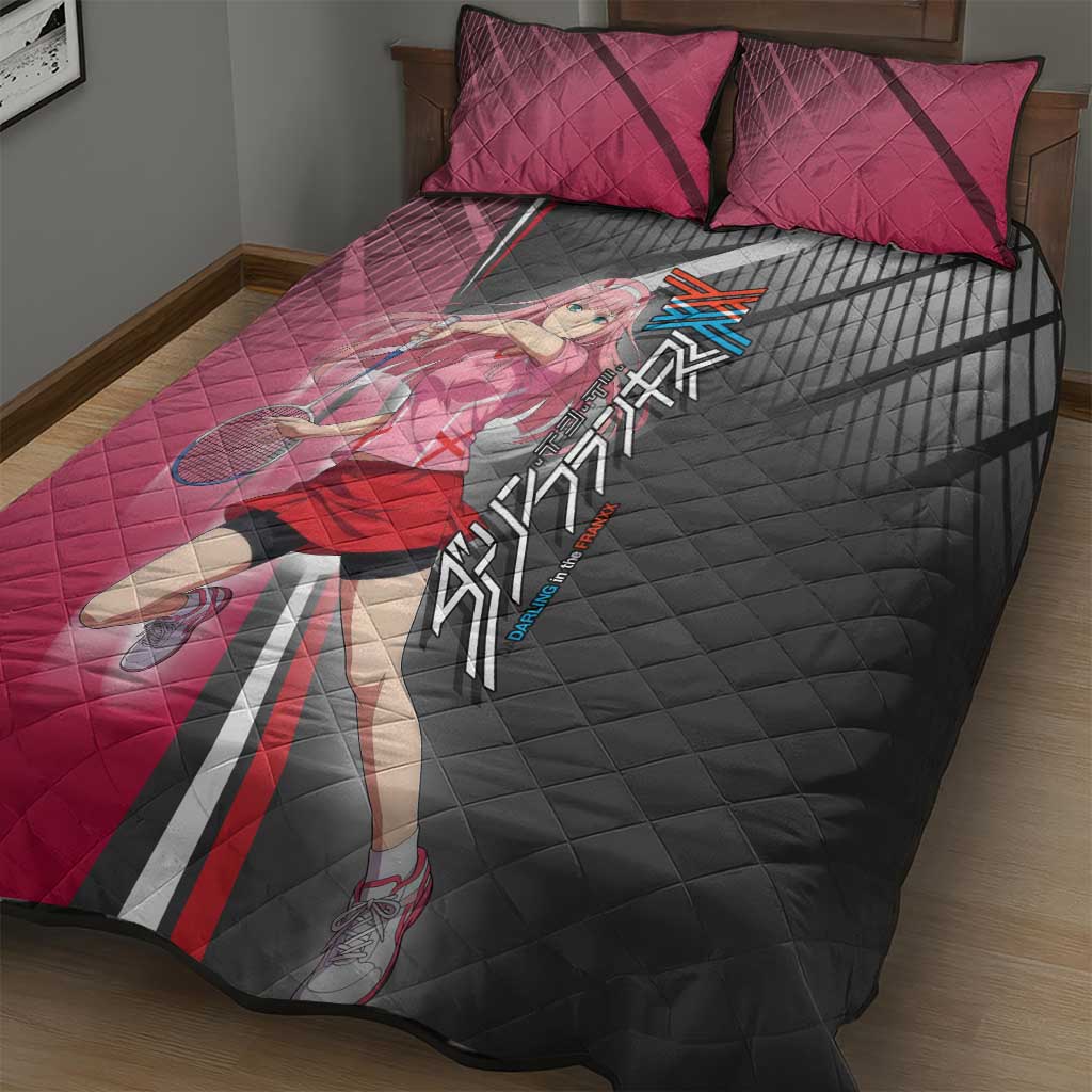 Zero Two Quilt Bed Set Sci-Fi Anime Sports Crossover Style