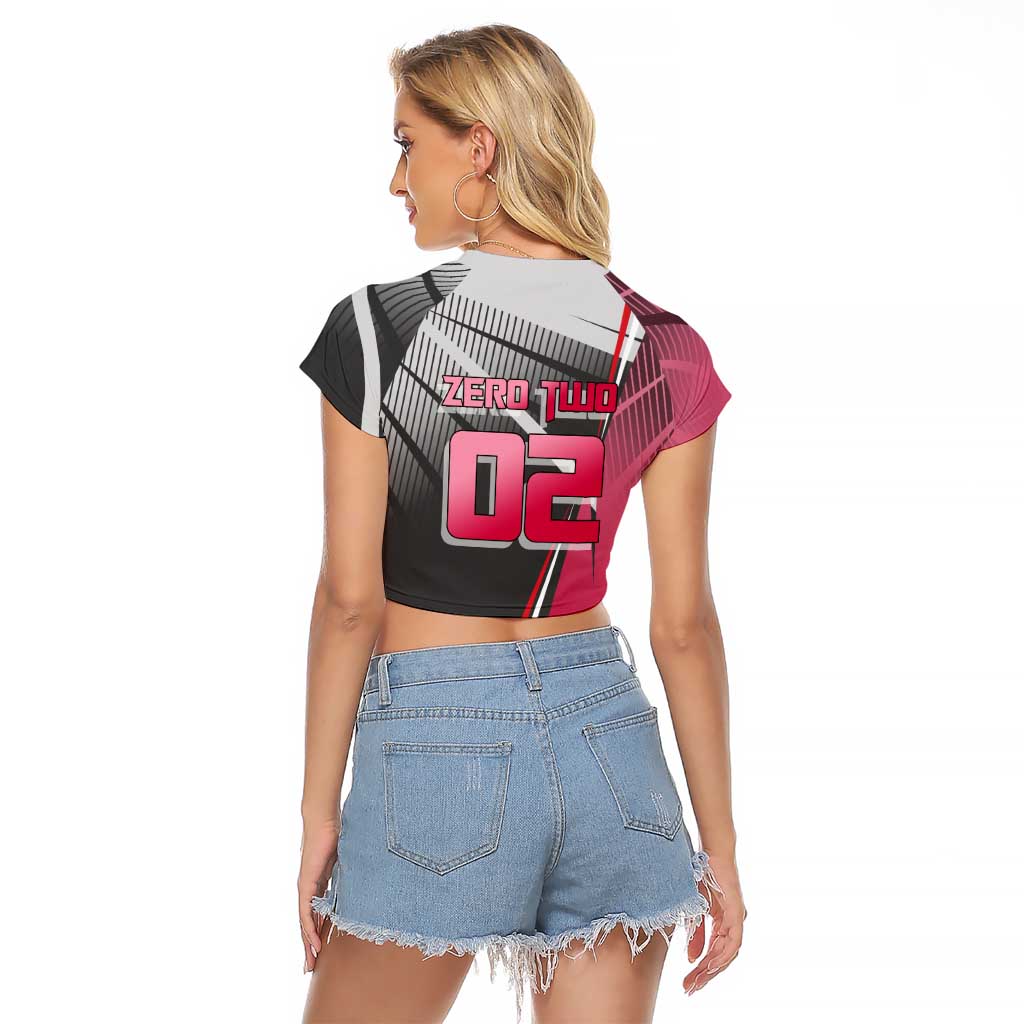 Zero Two Raglan Cropped T Shirt Sci-Fi Anime Sports Crossover Style