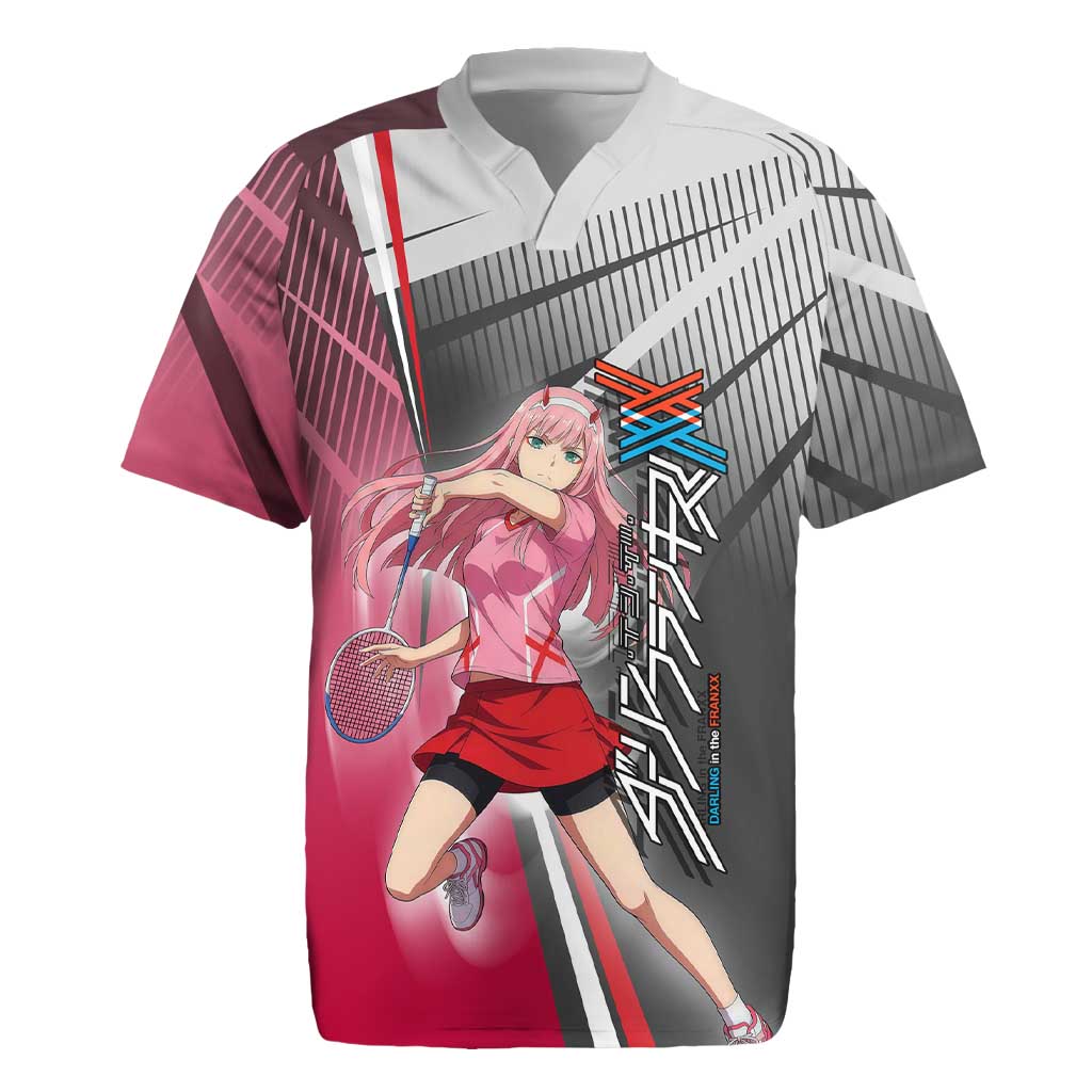 Zero Two Rugby Jersey Sci-Fi Anime Sports Crossover Style