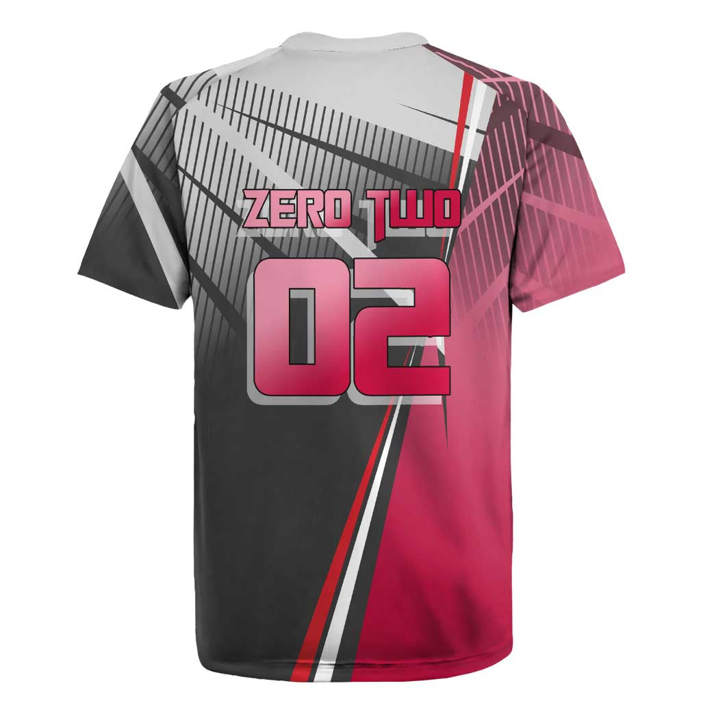 Zero Two Rugby Jersey Sci-Fi Anime Sports Crossover Style