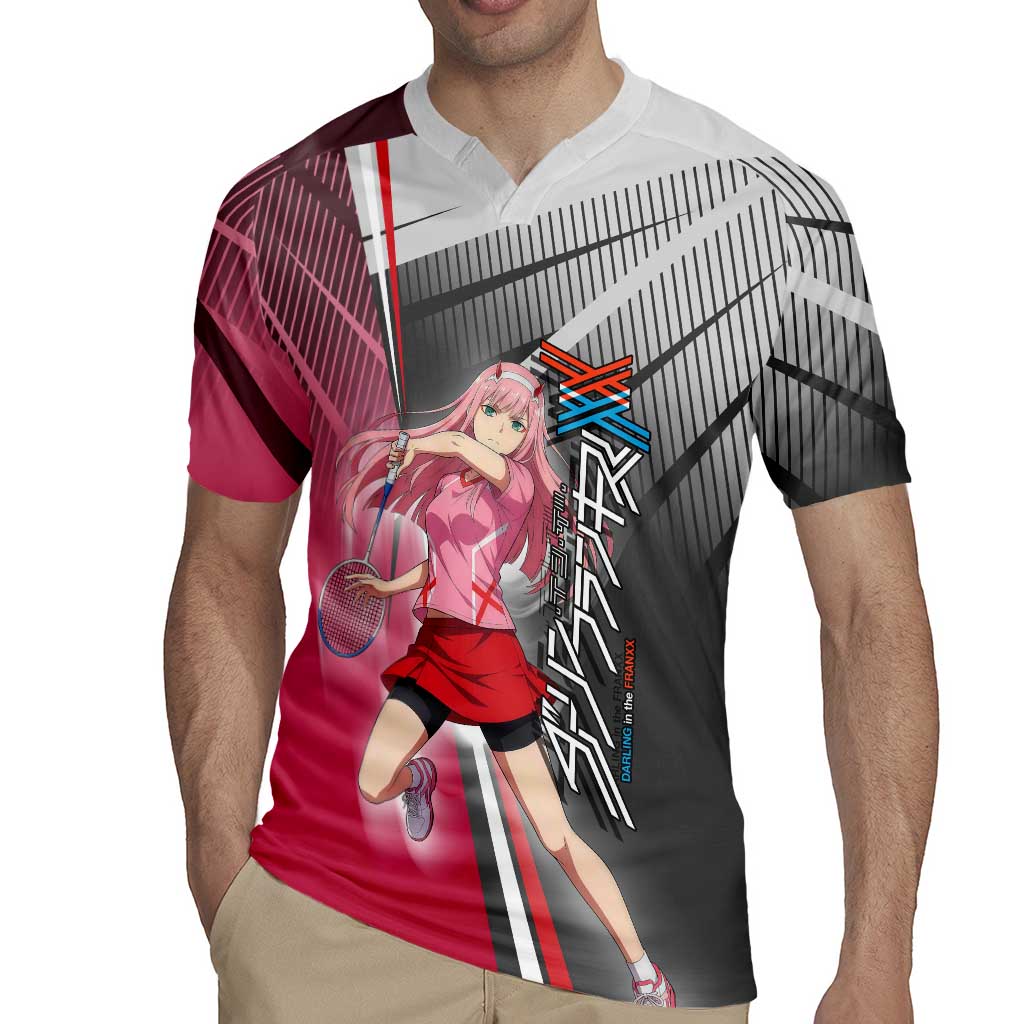 Zero Two Rugby Jersey Sci-Fi Anime Sports Crossover Style