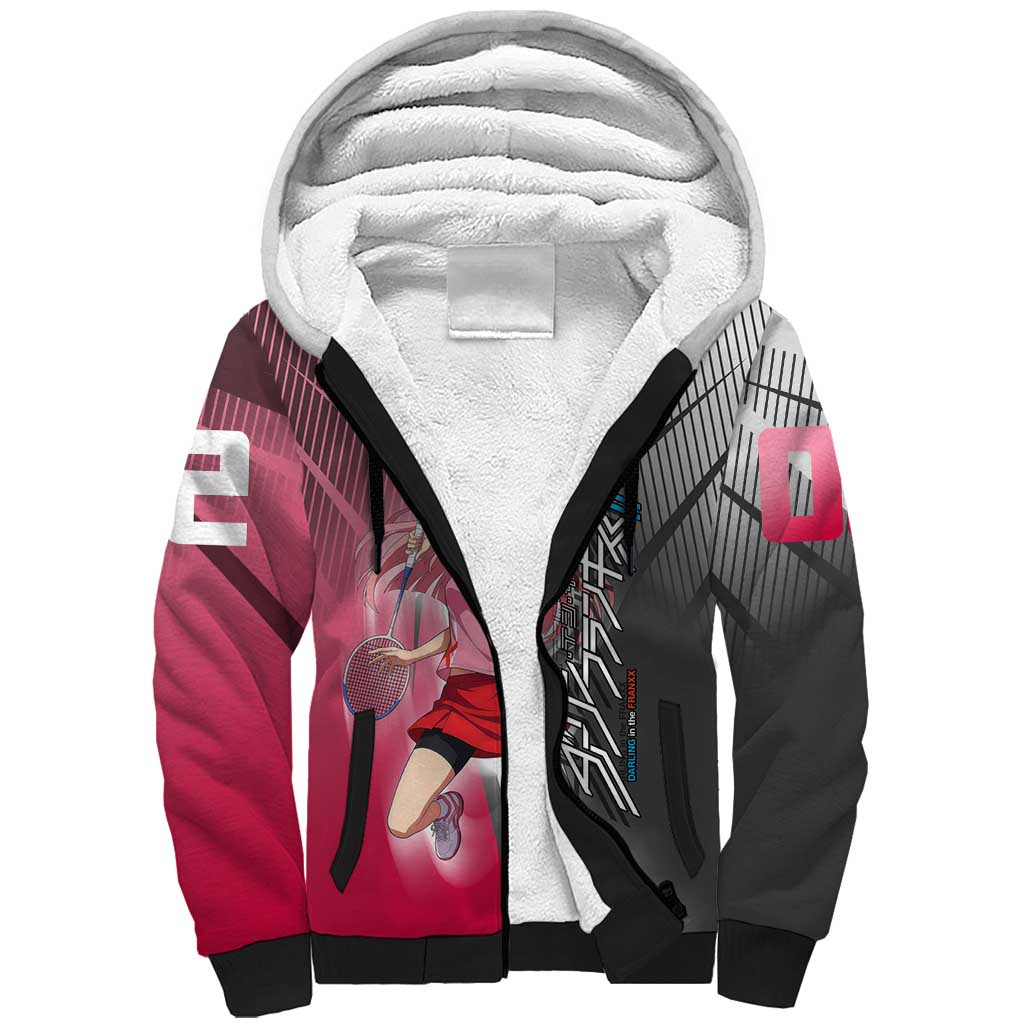 Zero Two Sherpa Hoodie Sci-Fi Anime Sports Crossover Style