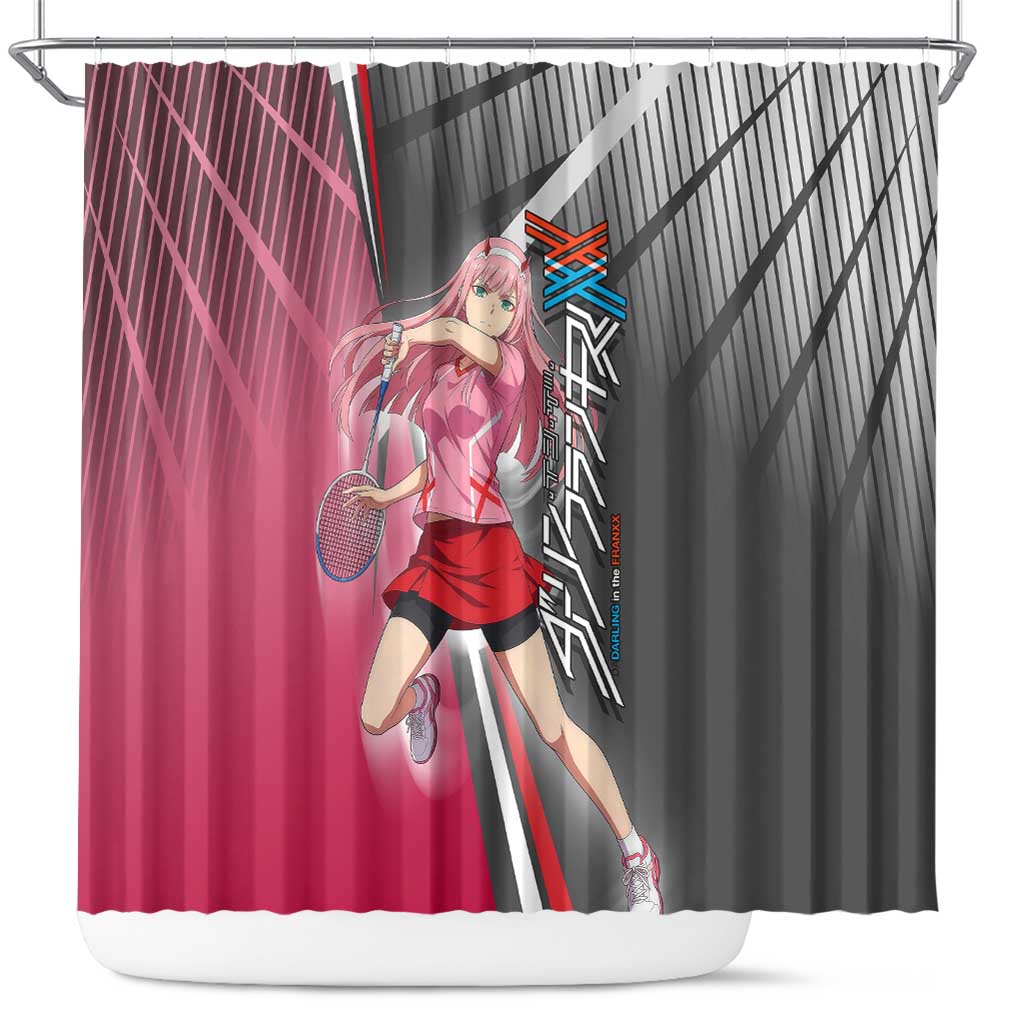 Zero Two Shower Curtain Sci-Fi Anime Sports Crossover Style