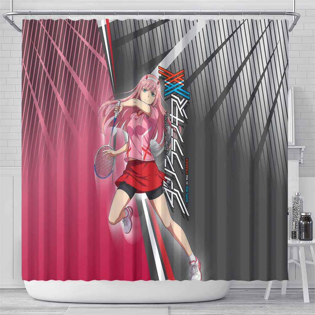 Zero Two Shower Curtain Sci-Fi Anime Sports Crossover Style