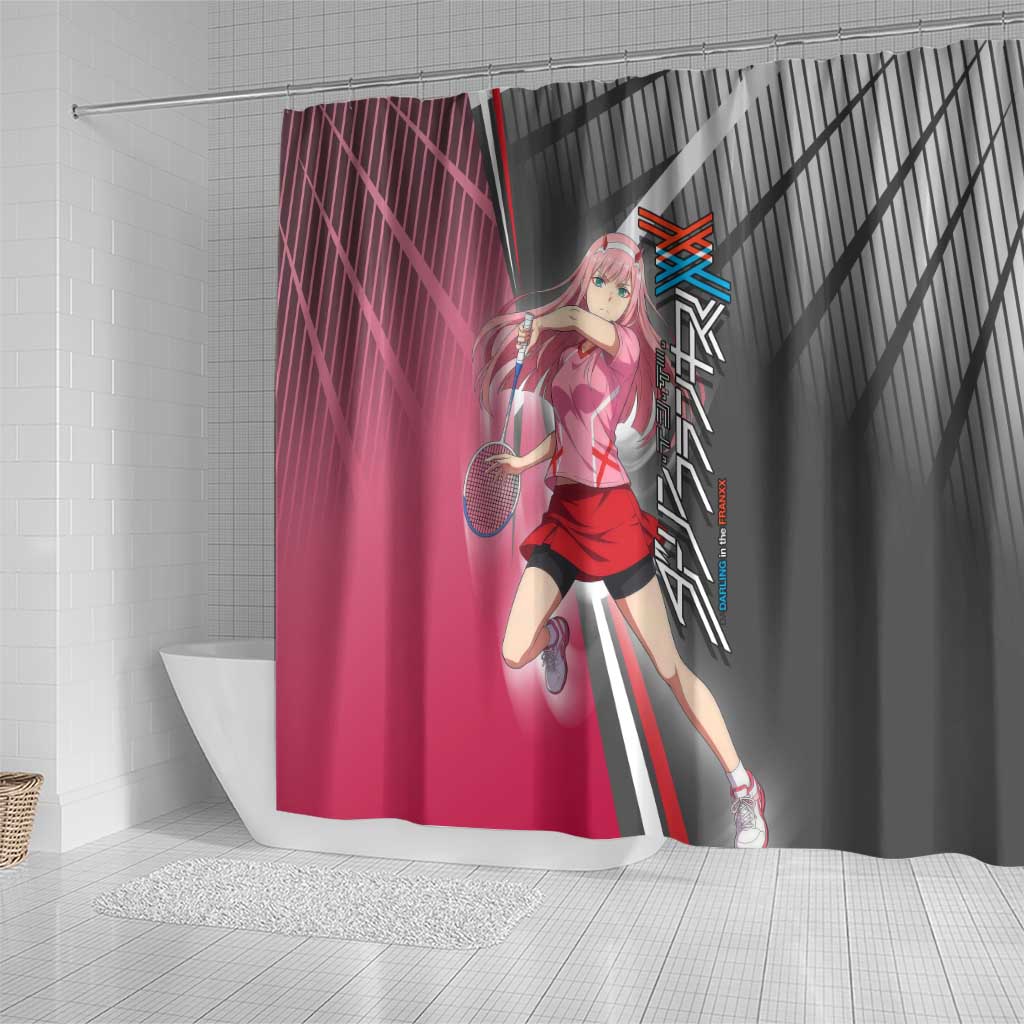 Zero Two Shower Curtain Sci-Fi Anime Sports Crossover Style