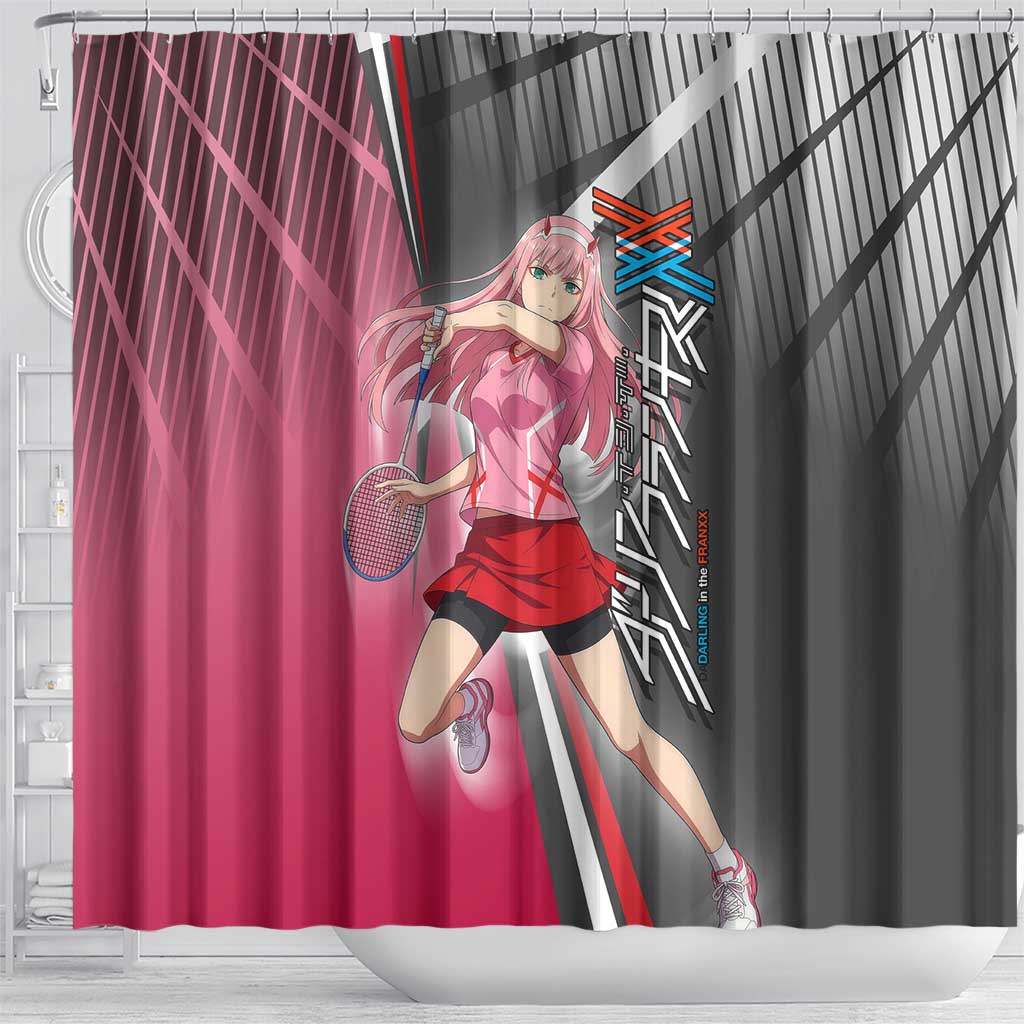 Zero Two Shower Curtain Sci-Fi Anime Sports Crossover Style