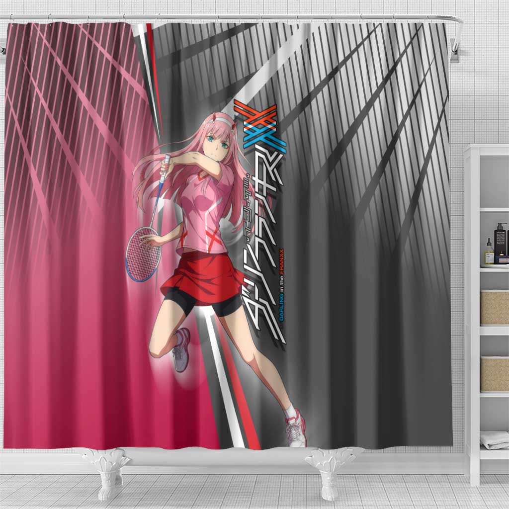 Zero Two Shower Curtain Sci-Fi Anime Sports Crossover Style