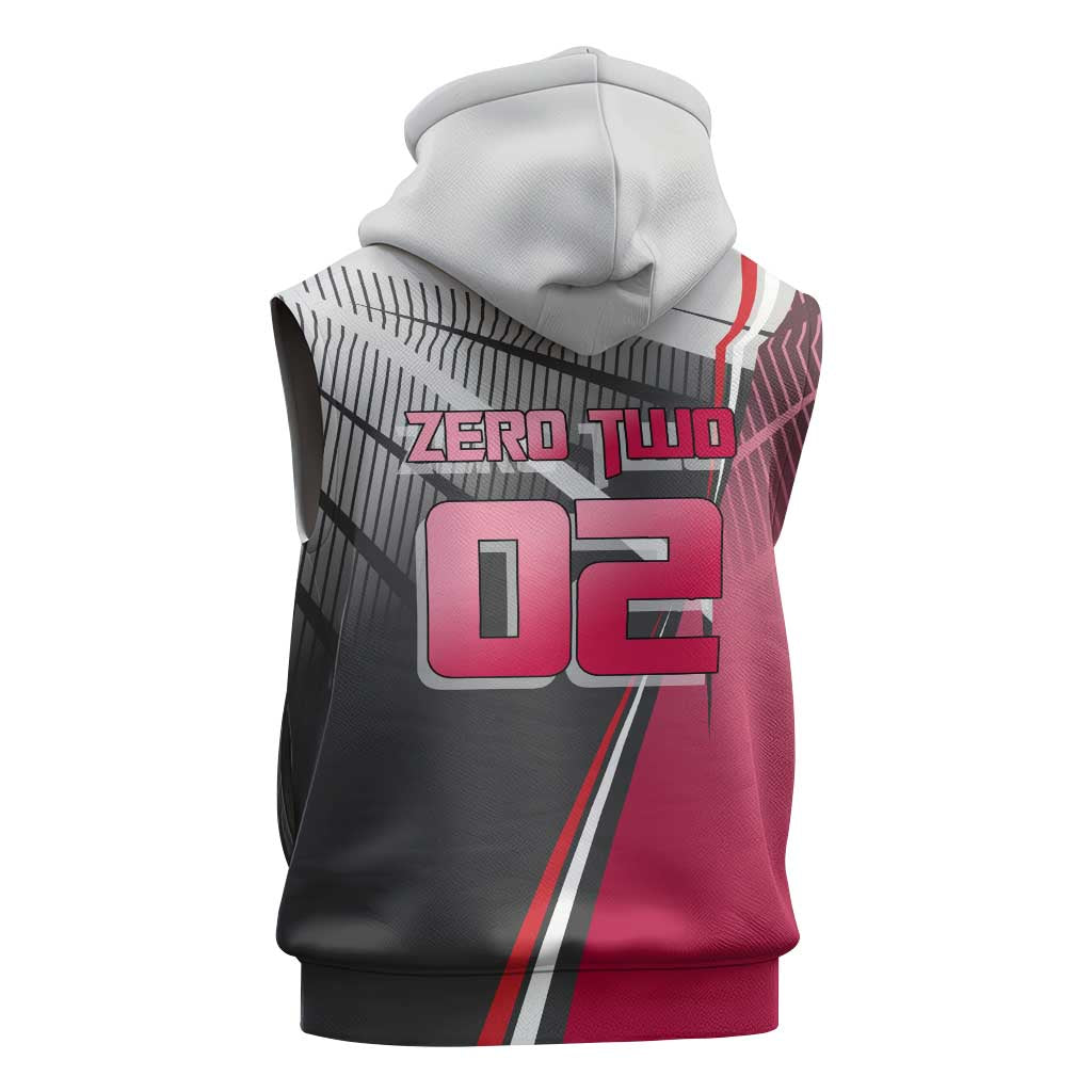 Zero Two Sleeveless Hoodie Sci-Fi Anime Sports Crossover Style