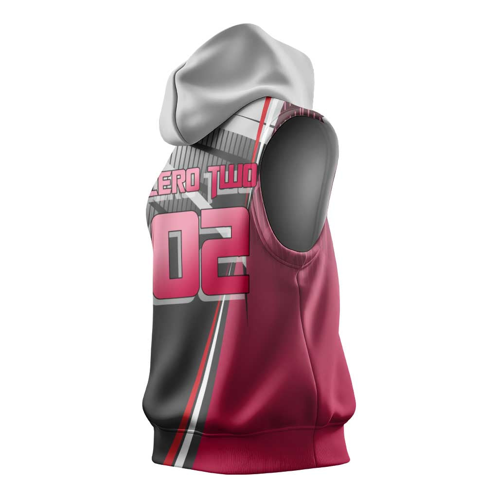 Zero Two Sleeveless Hoodie Sci-Fi Anime Sports Crossover Style