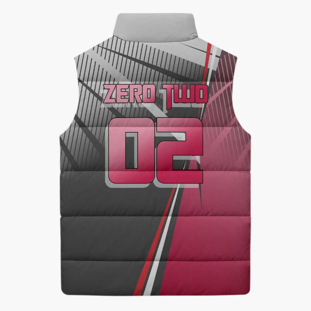 Zero Two Sleeveless Puffer Jacket Sci-Fi Anime Sports Crossover Style