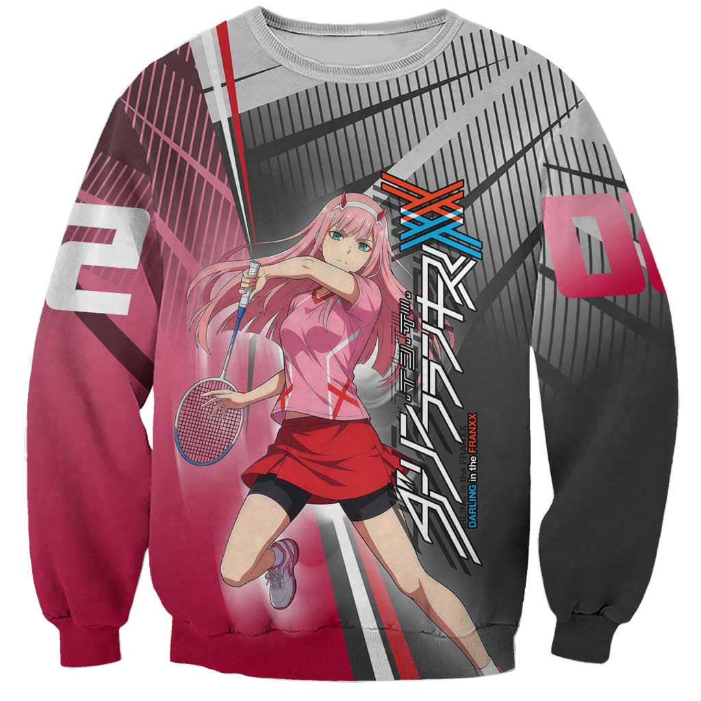 Zero Two Sweatshirt Sci-Fi Anime Sports Crossover Style