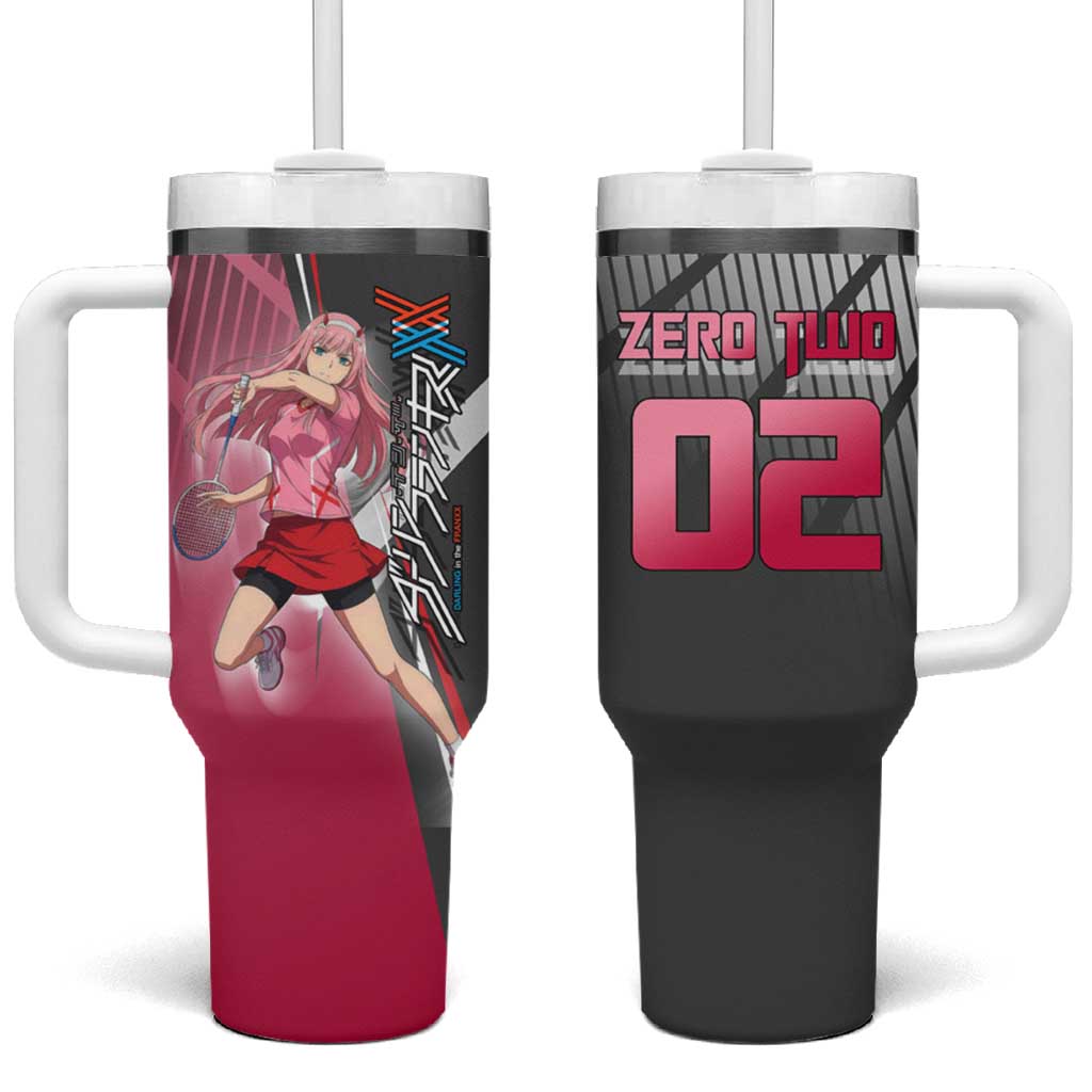 Zero Two Tumbler With Handle Sci-Fi Anime Sports Crossover Style