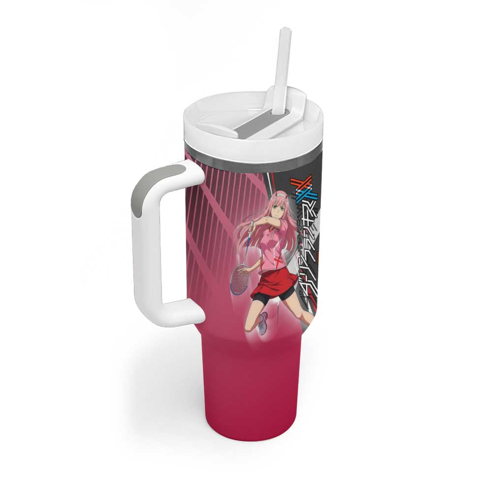 Zero Two Tumbler With Handle Sci-Fi Anime Sports Crossover Style