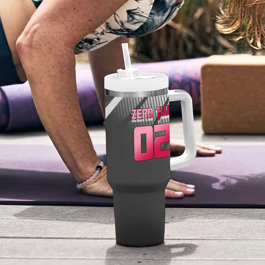 Zero Two Tumbler With Handle Sci-Fi Anime Sports Crossover Style