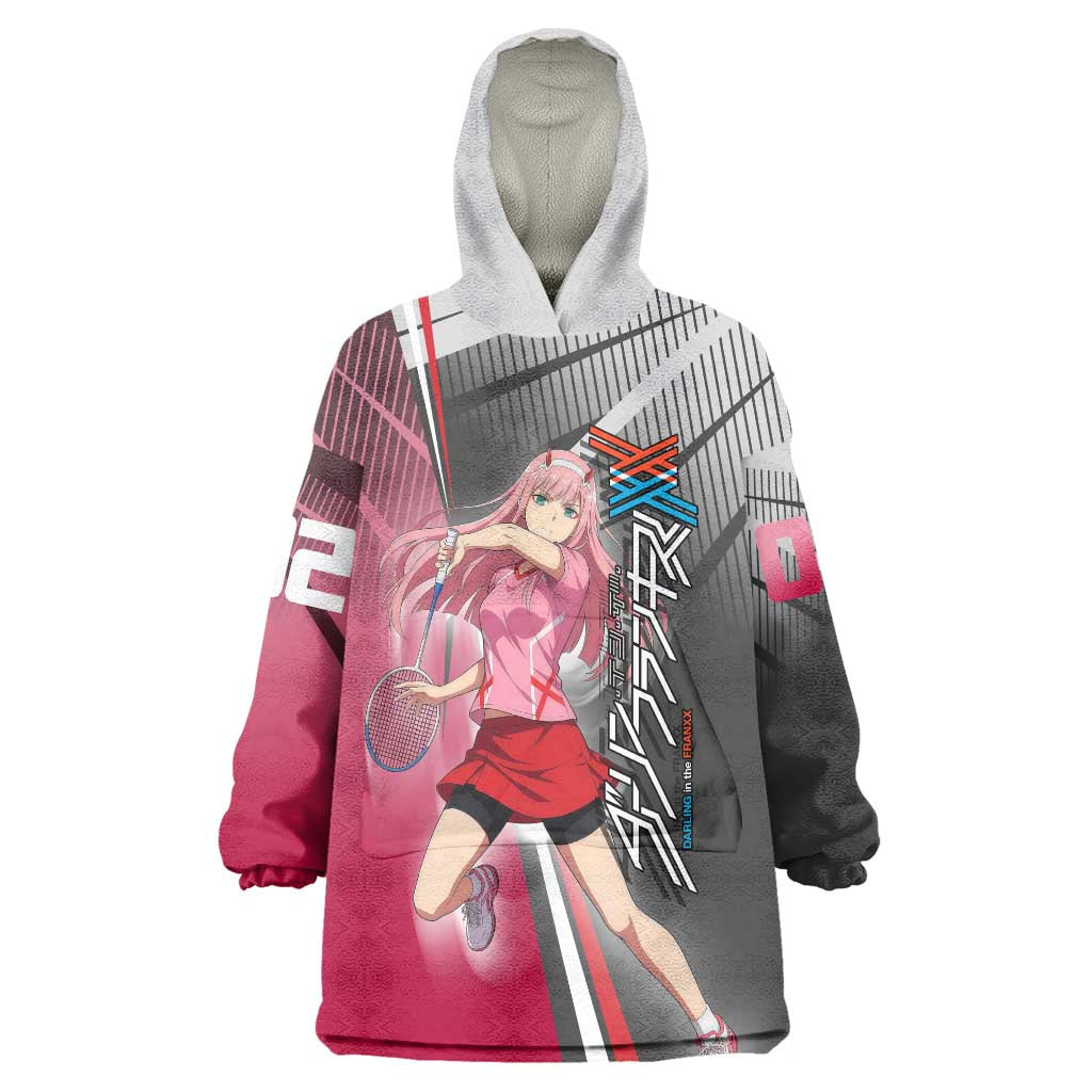 Zero Two Wearable Blanket Hoodie Sci-Fi Anime Sports Crossover Style