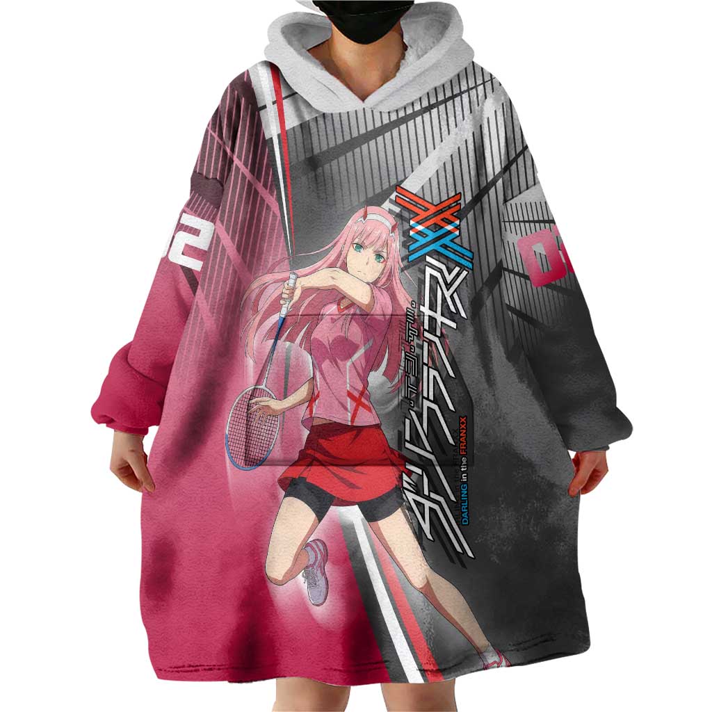 Zero Two Wearable Blanket Hoodie Sci-Fi Anime Sports Crossover Style