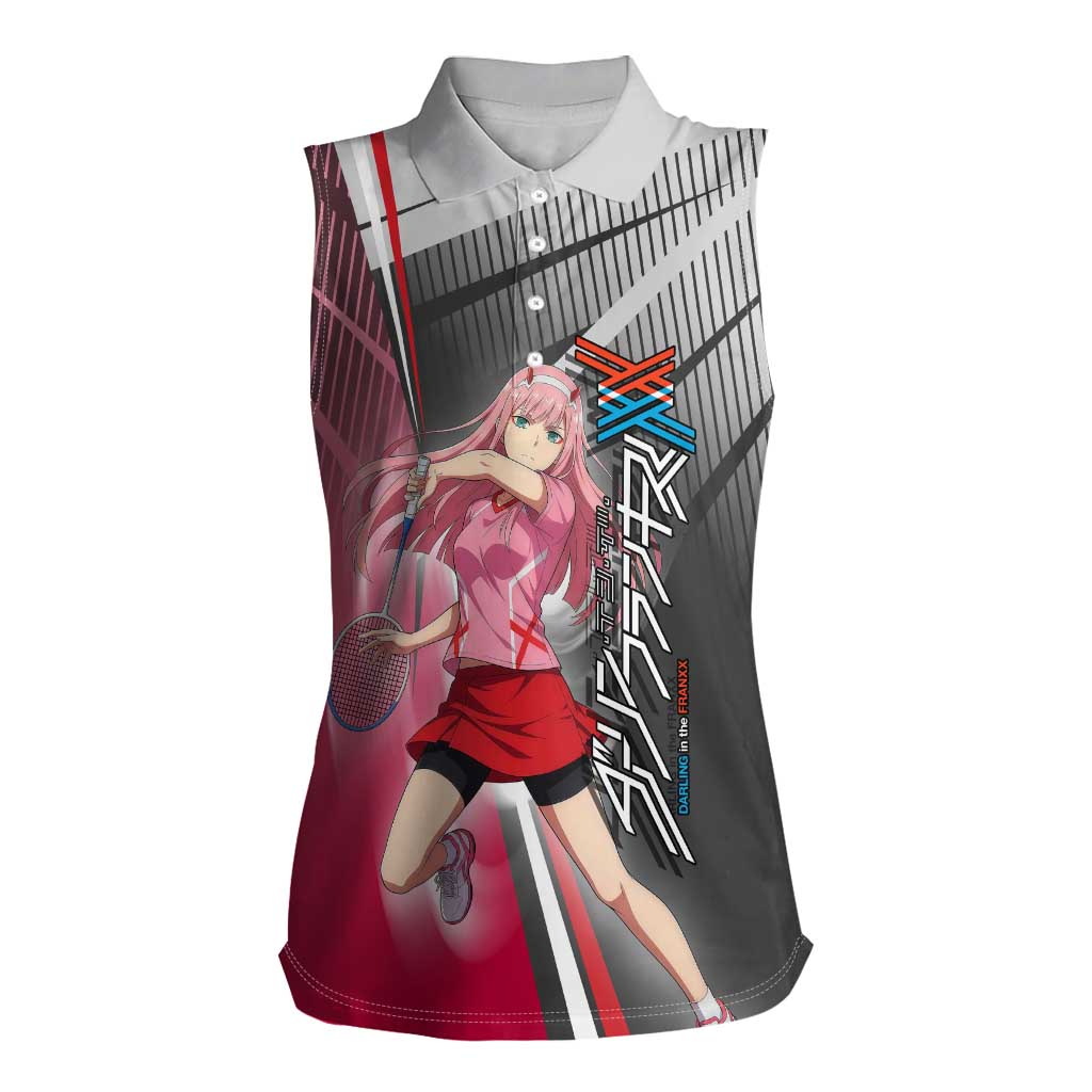 Zero Two Women Sleeveless Polo Shirt Sci-Fi Anime Sports Crossover Style