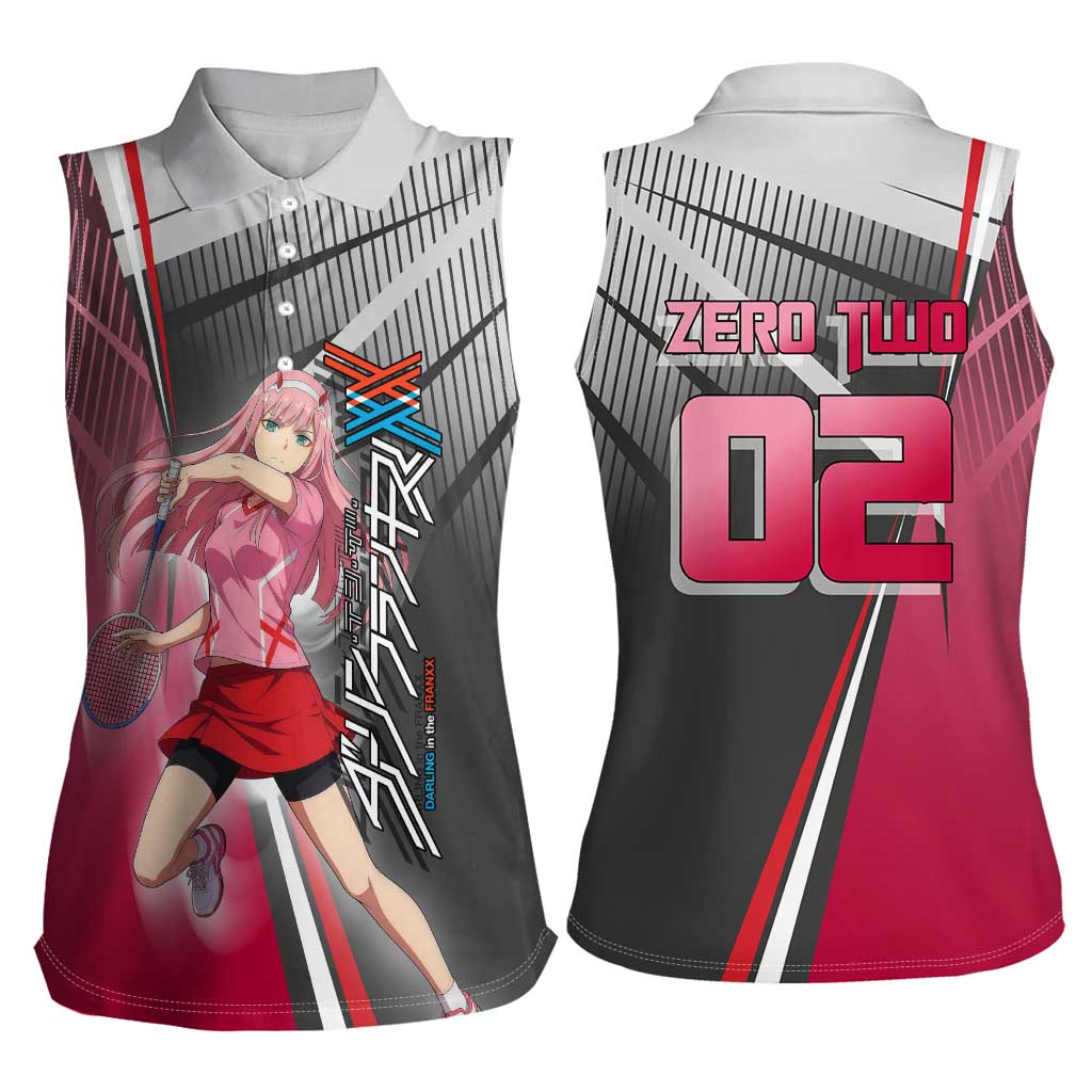 Zero Two Women Sleeveless Polo Shirt Sci-Fi Anime Sports Crossover Style