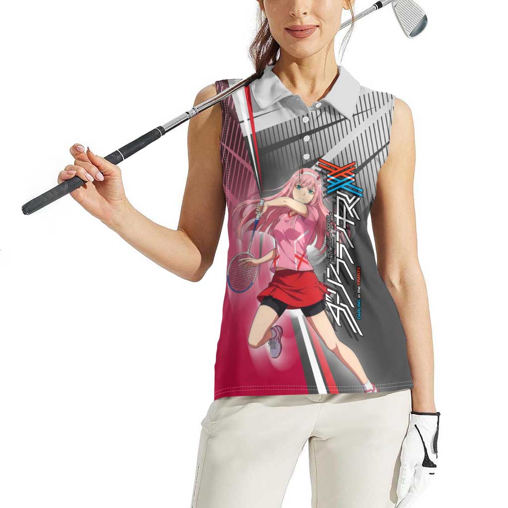 Zero Two Women Sleeveless Polo Shirt Sci-Fi Anime Sports Crossover Style