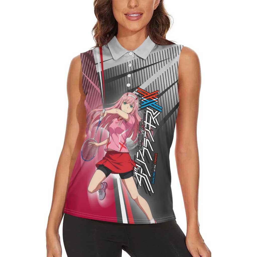 Zero Two Women Sleeveless Polo Shirt Sci-Fi Anime Sports Crossover Style