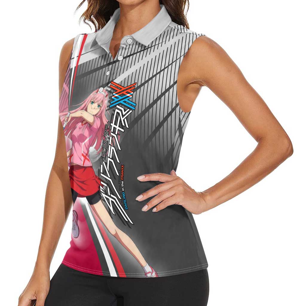 Zero Two Women Sleeveless Polo Shirt Sci-Fi Anime Sports Crossover Style