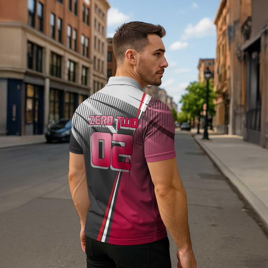 Zero Two Zipper Polo Shirt Sci-Fi Anime Sports Crossover Style