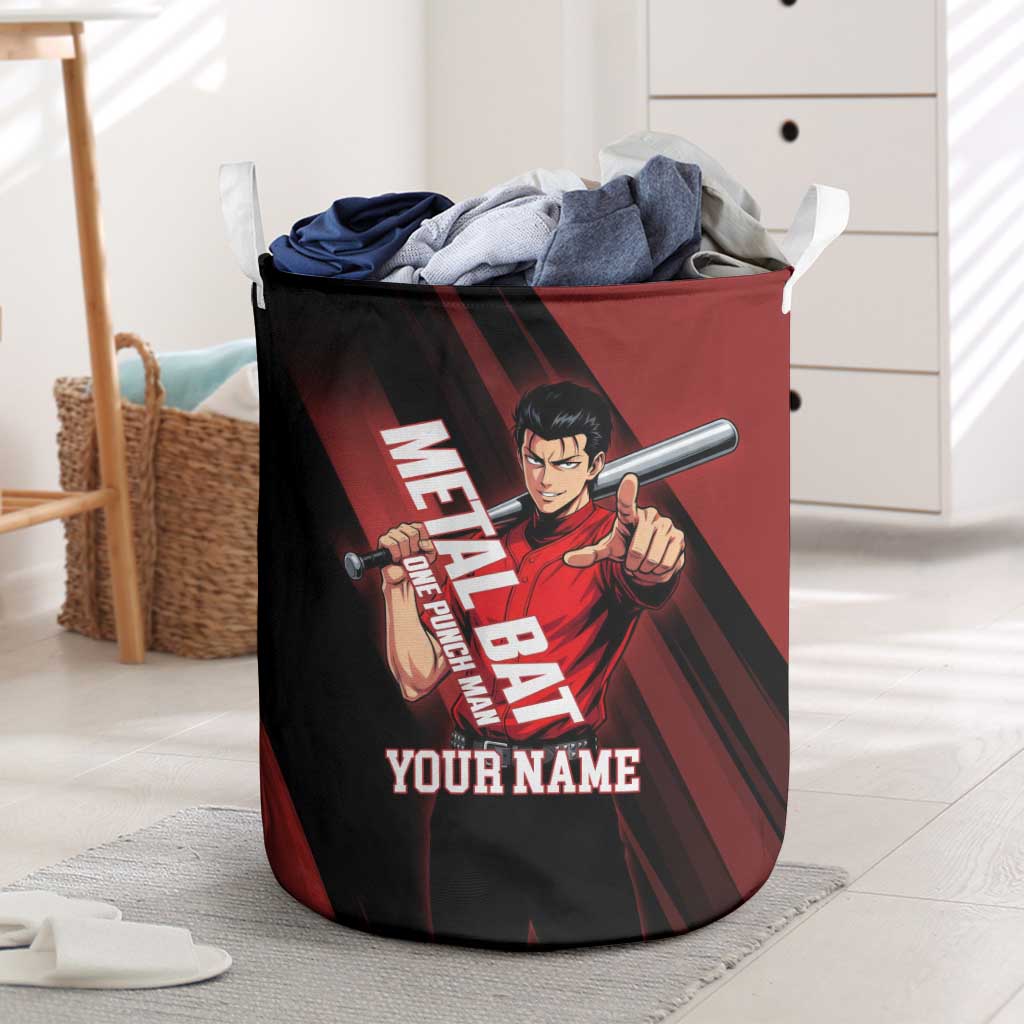 Personalized Metal Bat Laundry Basket One Punch Man Baseball Crossover Design