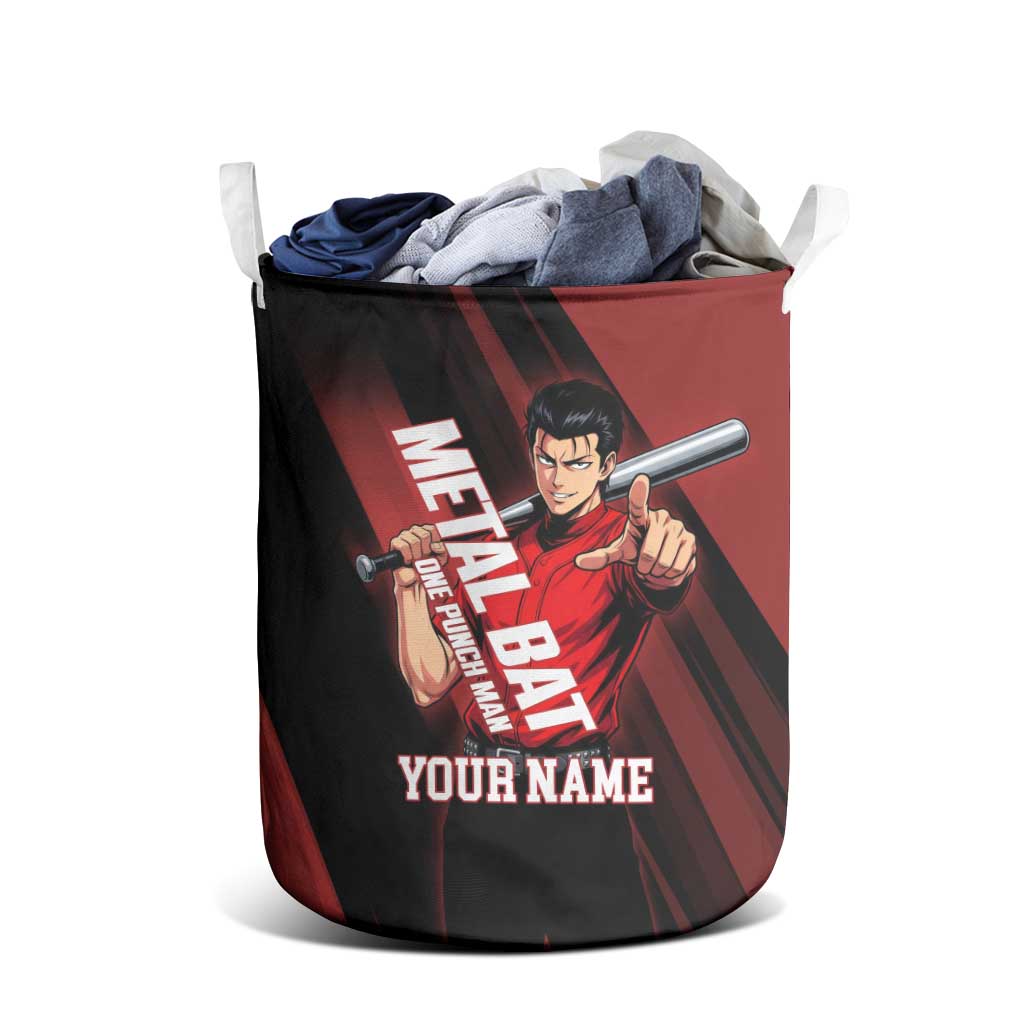 Personalized Metal Bat Laundry Basket One Punch Man Baseball Crossover Design