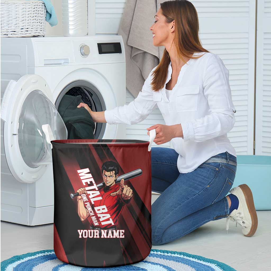 Personalized Metal Bat Laundry Basket One Punch Man Baseball Crossover Design